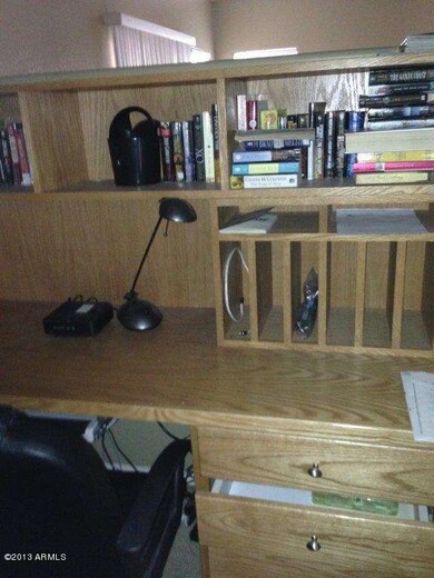 Built-In Desk and Media Center