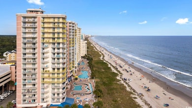 View of water feature with a view of the beach