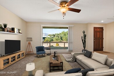 Virtually staged living room