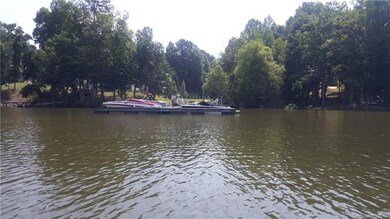 View from lake of community boatslips.