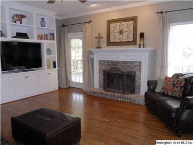 Large great room with hardwoods, French door built