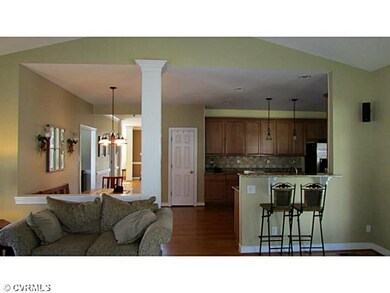 Kitchen - The view from the family room overlookin