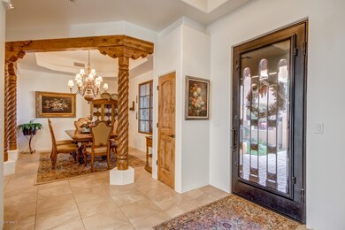 Front entry wrought iron custom door