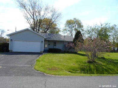 Exterior Front. Ranch home with attached 2 car gar