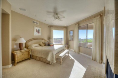 Master Bedroom-3 way fireplace
