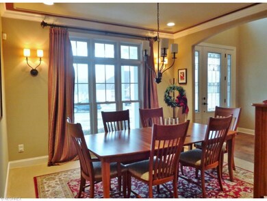 Here you can see the dining room with crown moldin