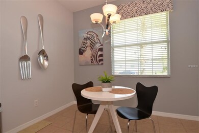Large eating space in kitchen