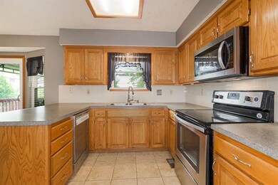 Kitchen with stainless steel appliances