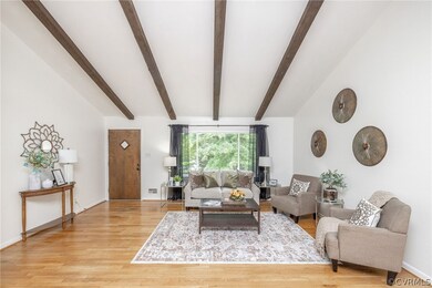 Beams, High Ceiling, Hardwood Floors