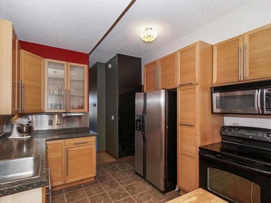 The kitchen has ample amounts of cupboard storage 