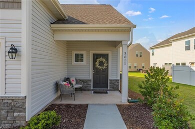 front door & porch