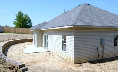 Rear view and retaining wall