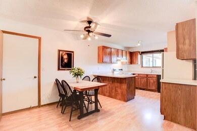 Kitchen opens to DR