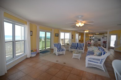 Over sized Living Room with Gulf views