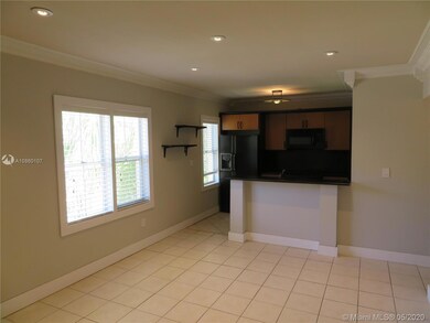 Living room/dining room combination open to the kitchen