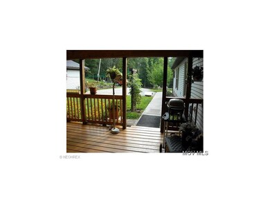 view from covered deck