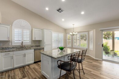 Kitchen and eating area