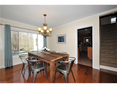 Dining room with large picture window.