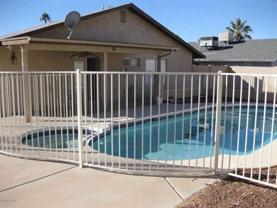 Fenced pool and spa