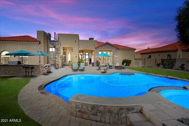 Evening backyard