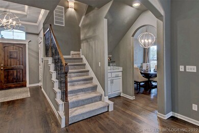Gorgeous gray tones and hardwood floors throughout