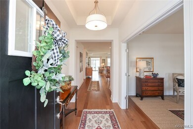 Entryway featuring light hardwood / wood-style flo
