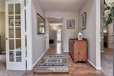 Entry foyer with new Pergo flooring.