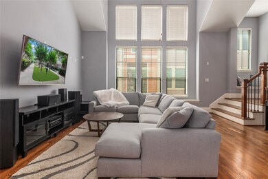 High ceilings in the family room on 2nd floor