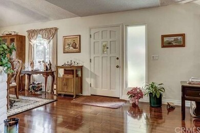 View from living area to front door