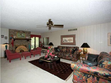 living room with fireplace