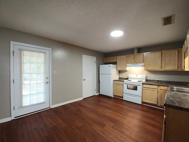 Large eat-in kitchen with door to back yard