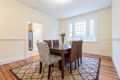 Spacious dining room.