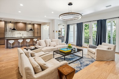 First floor expansive living room with double Fren
