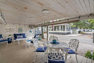 Deck featuring an outdoor living space and an outd