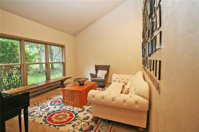 The living room...a quiet escape!  Notice the vaul