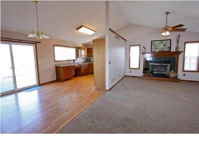 OPEN LIVING AREA WITH BRAND NEW CARPET SHOWS OPEN 