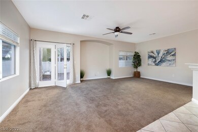 Great room on the first floor has lots of natural