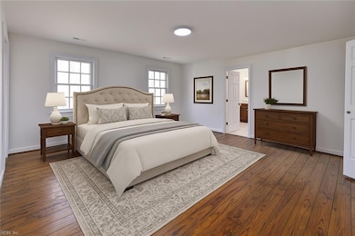 Virtually staged 2nd floor Primary bedroom