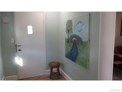 Foyer Front entrance with new laminate flooring, f