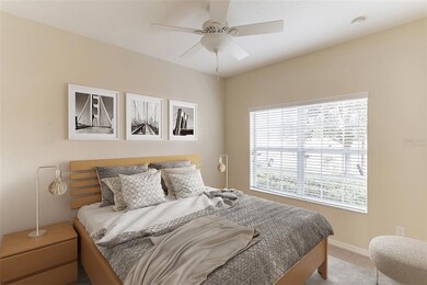 Virtually staged guest bedroom