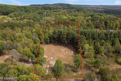 Aerial overview of property's location with property boundaries highlighted