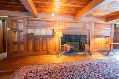 Parlor with fireplace