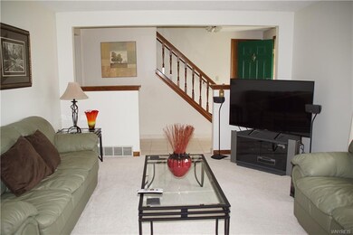 Entrance foyer open to living room