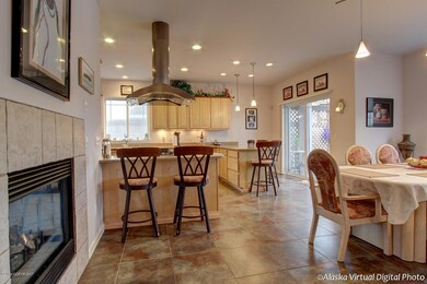 Open Kitchen Concept w/ Fireplace