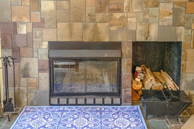 Wood burning fireplace