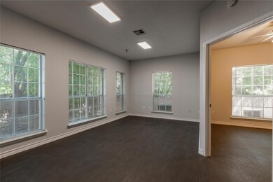 Unfurnished room with ceiling fan and fire sprink