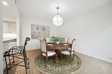 Virtually staged dining area.