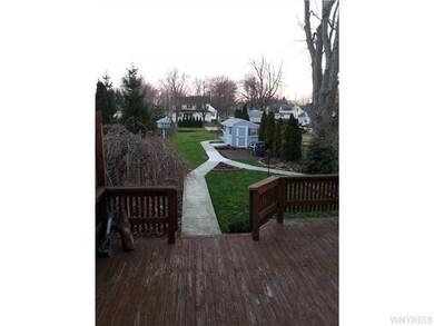 View. of backyard from deck