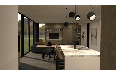 Open living area with space for entertaining. Host