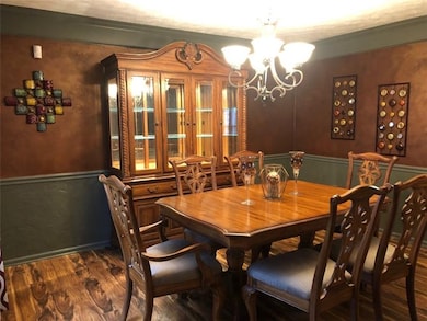 Gorgeous formal dining room, chair rail, crown mol